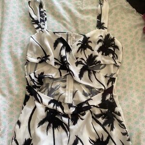 Palm Tree Print Kids One Piece